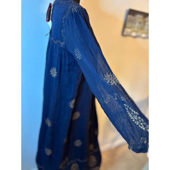 BLUE HIPPY NWT ONAK Jodhpur Full Length Block Printed Dress - Picture 5 of 13